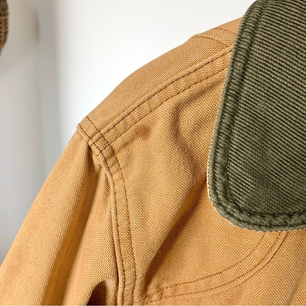 Vintage LL Bean Field Coat Barn Jacket & Primaloft Liner Tan Brown USA - Picture 8 of 16